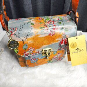 Patricia Nash Leather Leandra Flap Crossbody & Wallet combo - Beautiful Girl